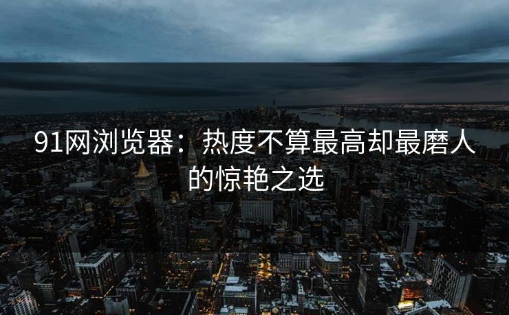 91网浏览器：热度不算最高却最磨人的惊艳之选