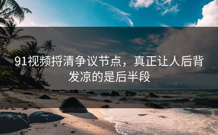 91视频捋清争议节点，真正让人后背发凉的是后半段
